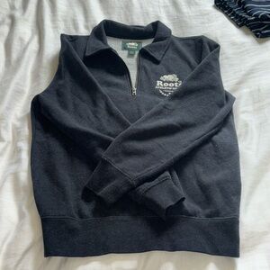 Heather black quarter zip